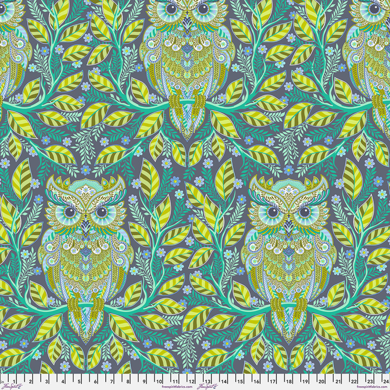 Tula Pink - Full Moon Forest 2 - Hootie Patootie - Starlight